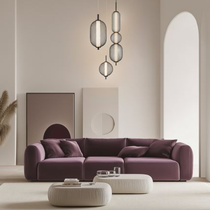 LED Потолковий світильник на тросах PUMA LED/15W/230V діаметр 14 см чорний