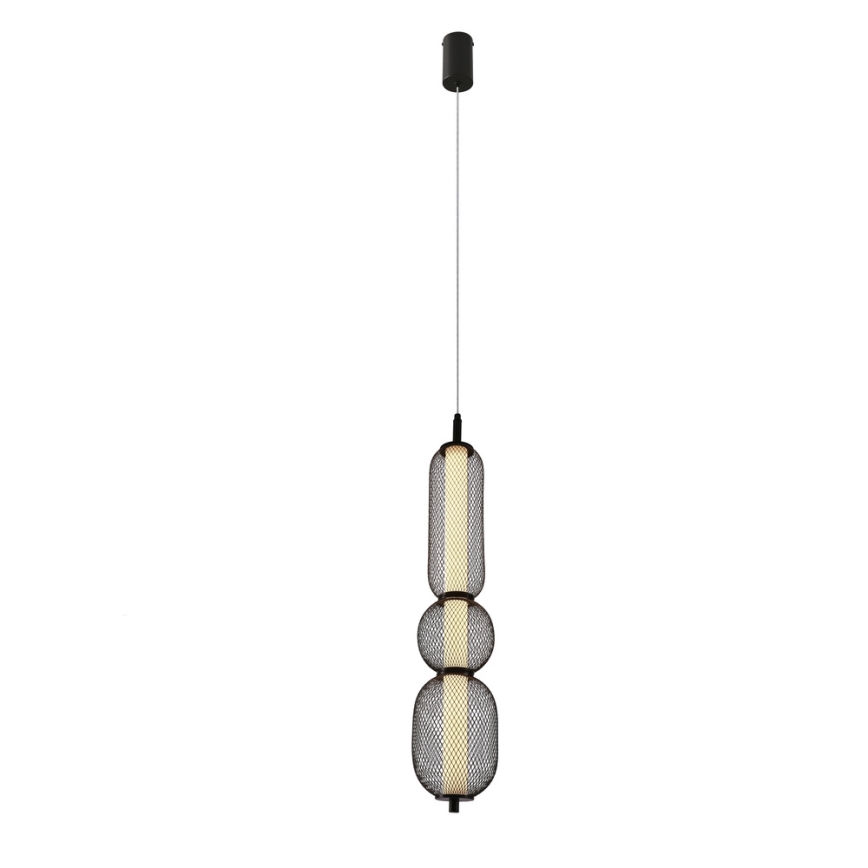 LED Потолковий світильник на тросах PUMA LED/15W/230V діаметр 14 см чорний