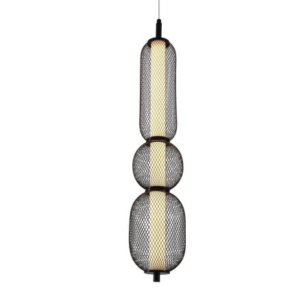 LED Потолковий світильник на тросах PUMA LED/15W/230V діаметр 14 см чорний