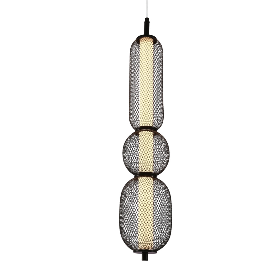 LED Потолковий світильник на тросах PUMA LED/15W/230V діаметр 14 см чорний