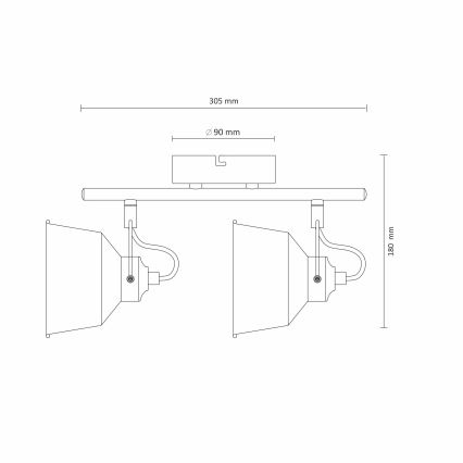 LED Пристельовий світильник 2xE14/8W/230V
