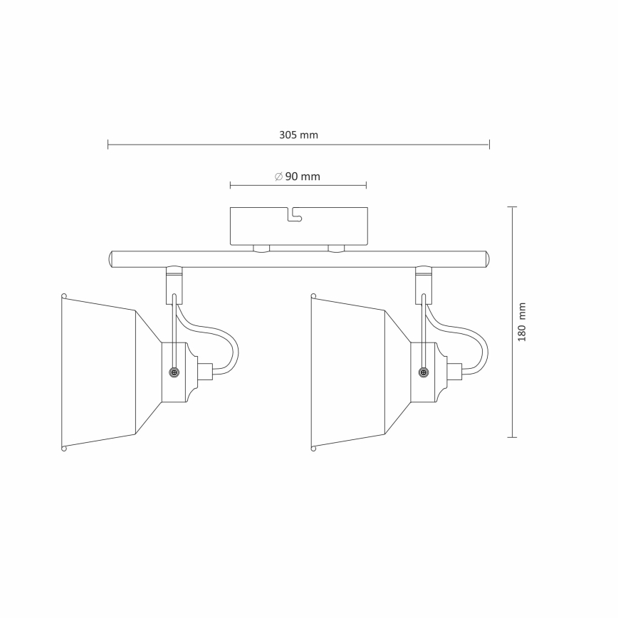 LED Пристельовий світильник 2xE14/8W/230V