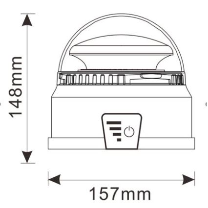 LED Проблисковий маячок LED/12-24V IP65 + пульт дистанційного керування