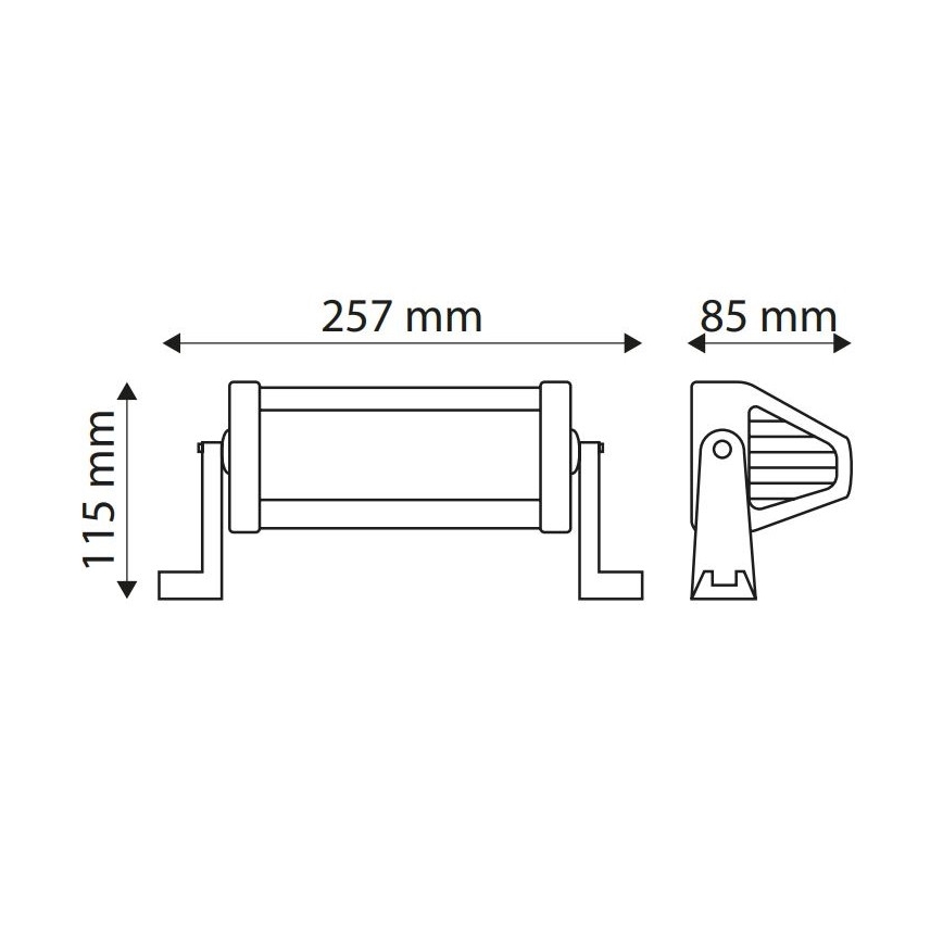 LED Промисловий світильник EPISTAR LED/36W/10-30V IP67 6000K