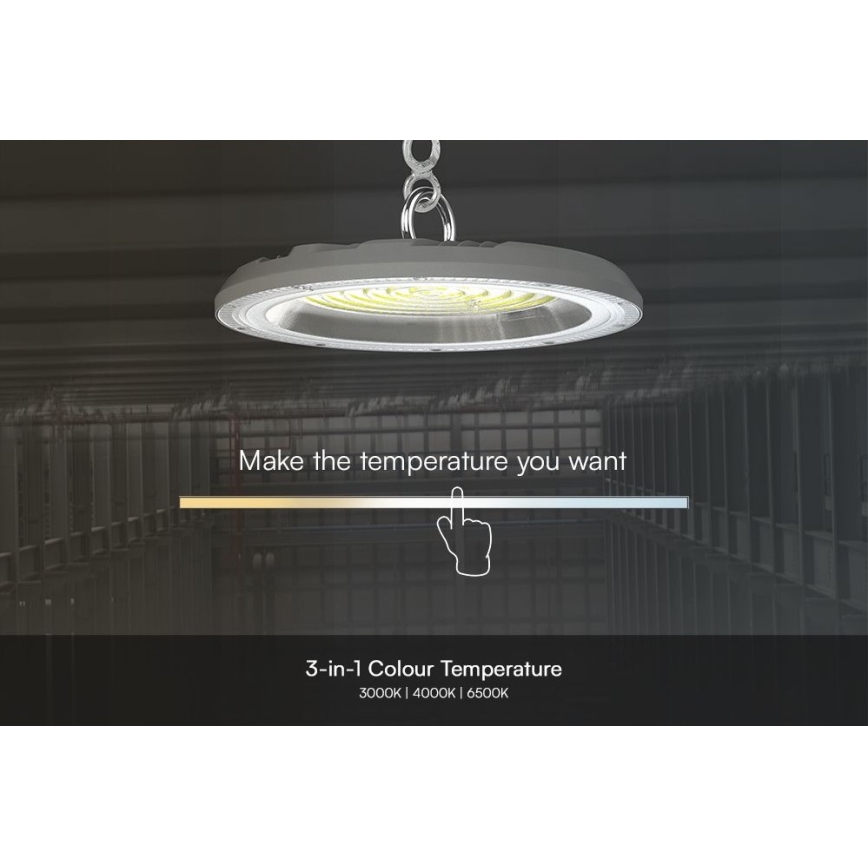 LED Промисловий світильник High Bay LED/100W/230V 3000/4000/6500K IP65 ø 23,5 см
