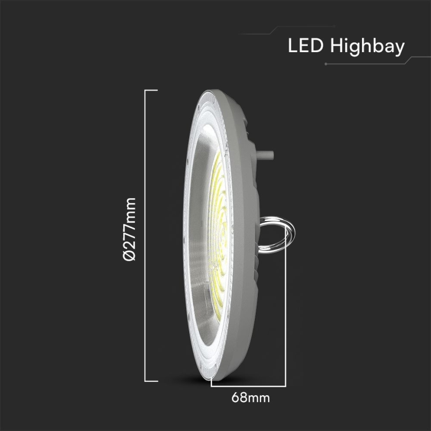 LED Промисловий світильник High Bay LED/150W/230V 3000/4000/6500K IP65 ø 27,7 см