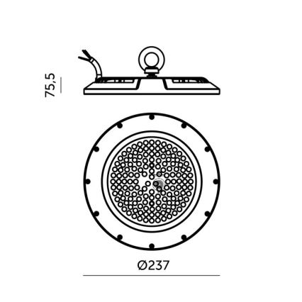 LED Промисловий технічний світильник GRAZA HIGHBAY LED/100W/230V 4000K IP65