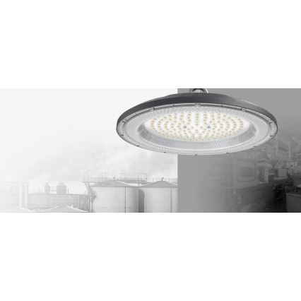 LED Промисловий технічний світильник HIGHBAY LED/200W/230V 4500K IP65 сірий