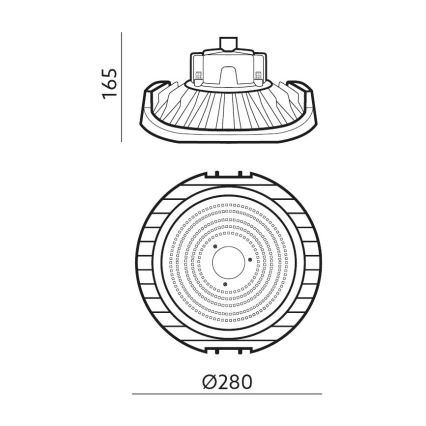 LED з регулюванням яскравості промисловий технічний світильник NINA HIGHBAY LED/110W/230V 4000K IP65