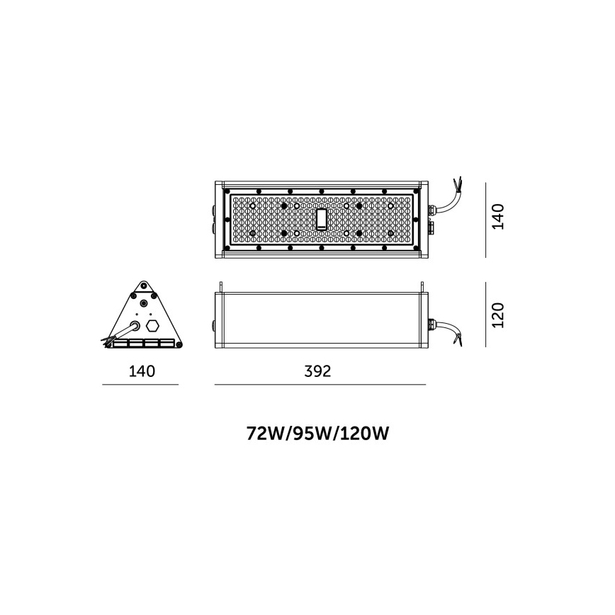 Диммируемый промышленный технический светильник LED NICO HIGHBAY LED/72/95/120W/230V 3000/4000/6000K IP65