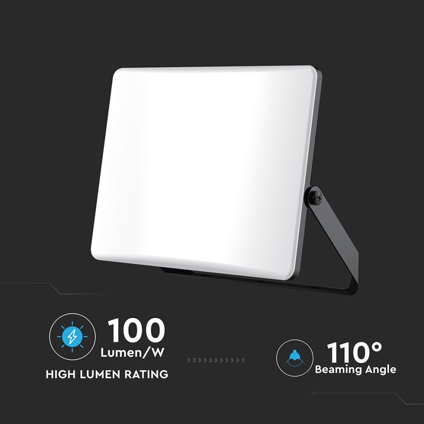 Світлодіодний прожектор LED/100W/230V 3000/4000/6500K IP65 чорний