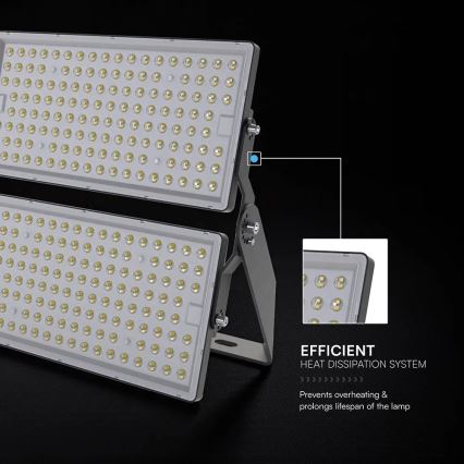 LED-прожектор 500 Вт, 230 В, 4000 К, IP65, серый