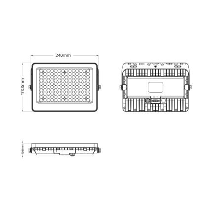 Світлодіодний прожектор зі сонячною панеллю FOCUS LED/100W/15000 mAh 3,2V 6000K IP65 + дистанційне керування