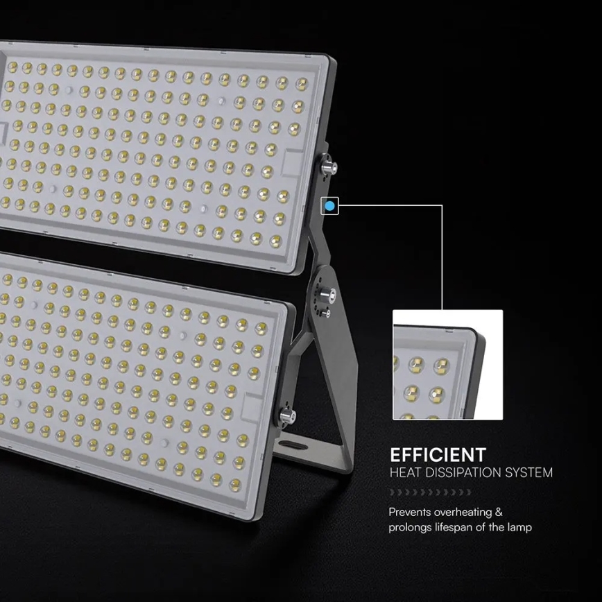 LED прожектор LED/500W/230V 4000K IP65 сірий