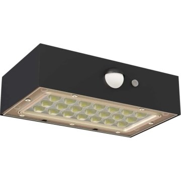 LED Прожектор на сонячній батареї з датчиком руху LED/3,7V 1200mAh 4000K IP65 чорний