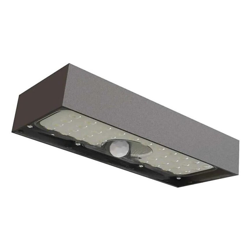 LED Прожектор на сонячній батареї з датчиком руху LED/3,7V 3000mAh 4000K IP65 чорний