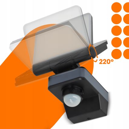 LED-прожектор с датчиком движения и датчиком сумерек LED/24W/230V 4200K IP54 чёрный