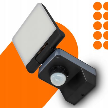 LED-прожектор с датчиком движения и датчиком сумерек LED/24W/230V 4200K IP54 чёрный