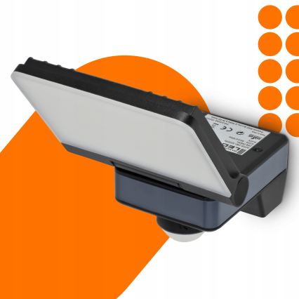 LED-прожектор с датчиком движения и датчиком сумерек LED/24W/230V 4200K IP54 чёрный