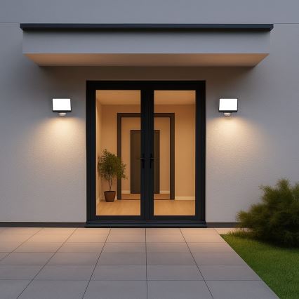 LED-прожектор с датчиком движения и сумерек DAVOS LED/30W/230V IP54 черный