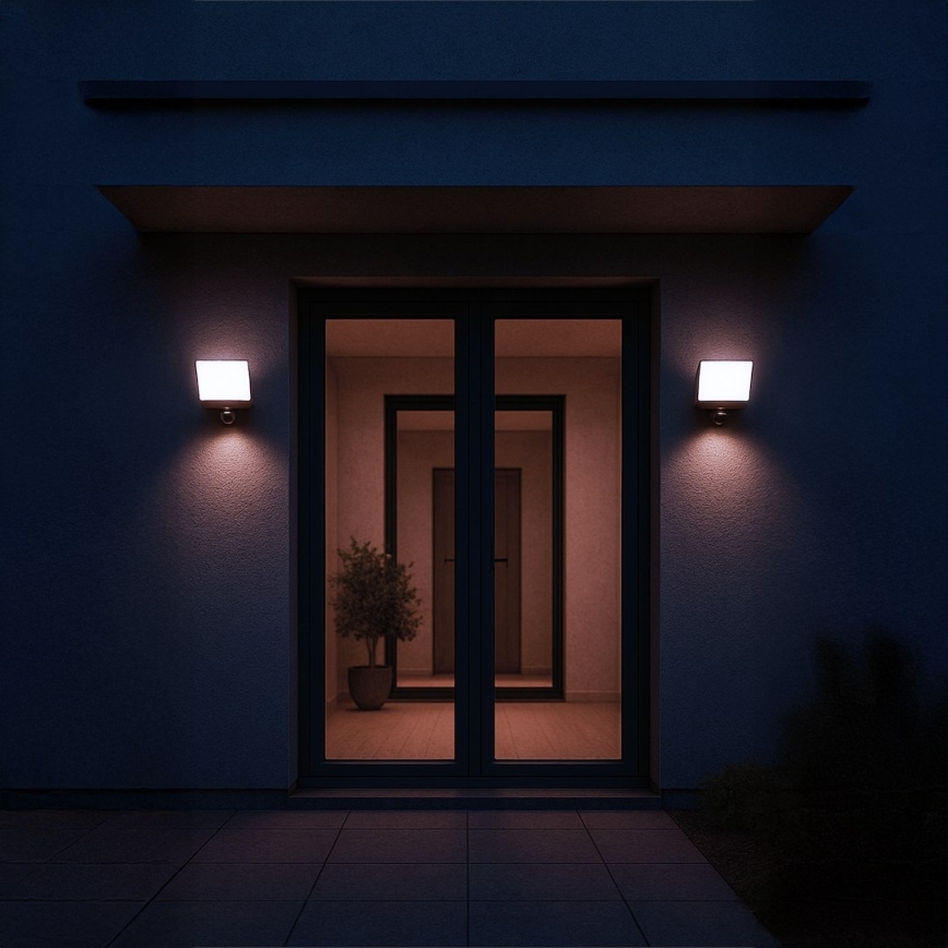 LED-прожектор с датчиком движения и сумерек DAVOS LED/30W/230V IP54 черный