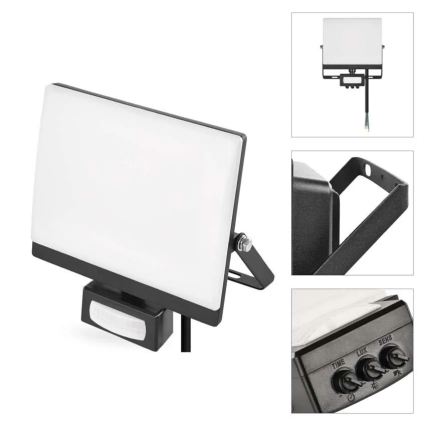 LED-прожектор с датчиками движения и сумерек TAMBO EVO LED/30W/230V 4000K IP44 черный