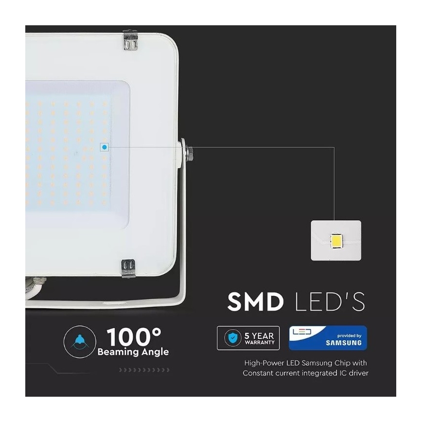 LED Прожектор SAMSUNG CHIP LED/150W/230V 3000K IP65 білий