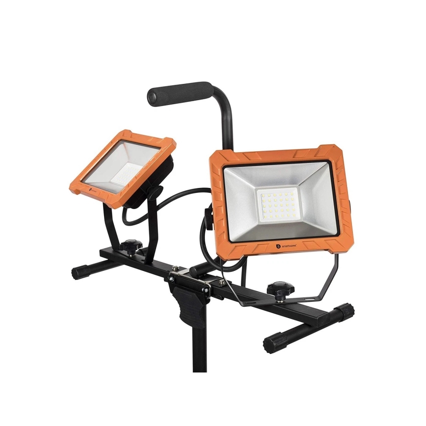 LED-прожектор со штативом 2xLED/30W/230V 4000K IP65 оранжевый/чёрный
