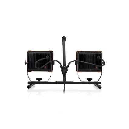 LED-прожектор со штативом 2xLED/30W/230V 4000K IP65 оранжевый/чёрный