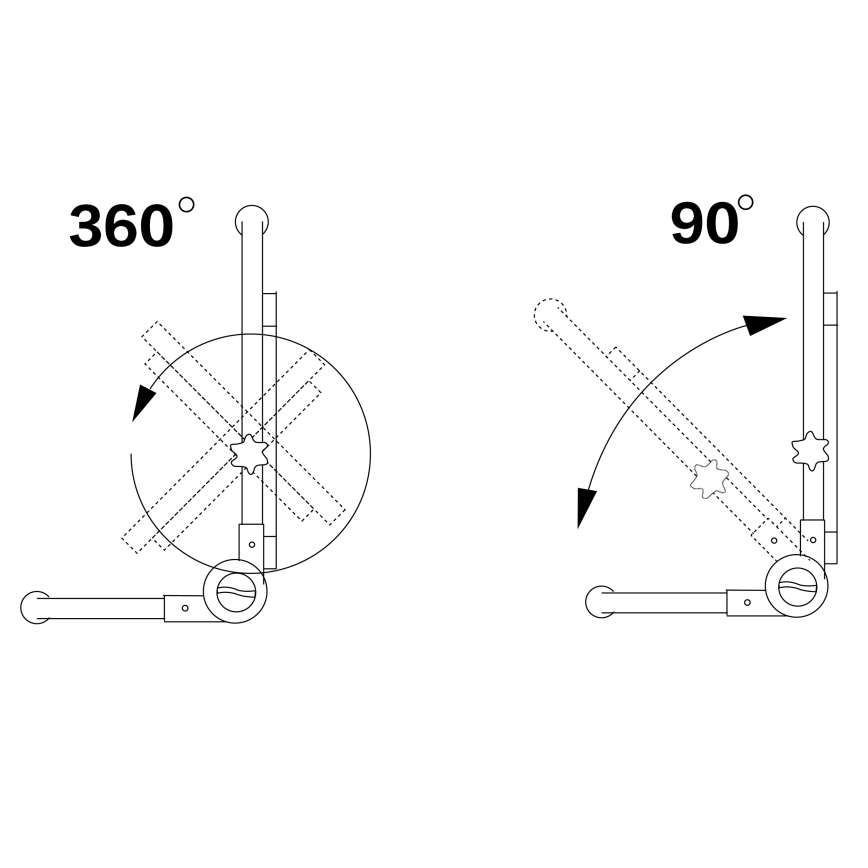 LED-прожектор со штативом LED/50W/230V 5000K IP65 оранжевый