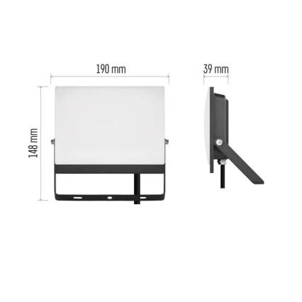 LED-прожектор TAMBO EVO 50 Вт 230 В 4000 К IP65 чёрный