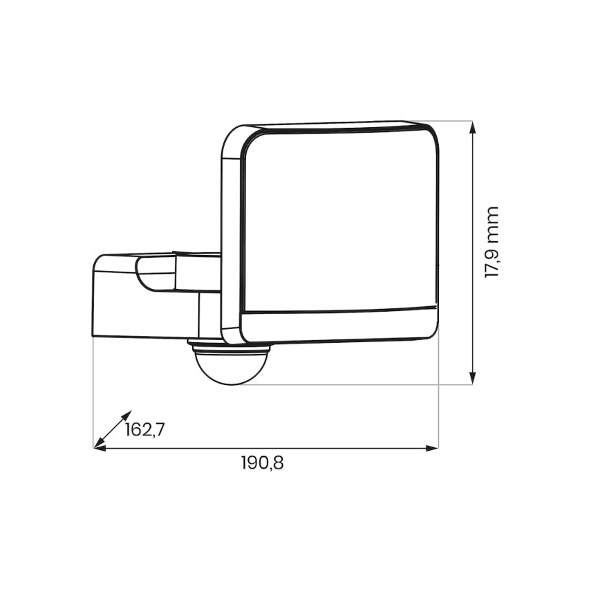 LED-прожектор з датчиком руху та датчиком сутінків DAVOS LED/30W/230V IP54 білий