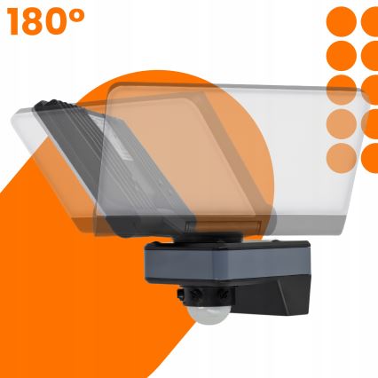 LED прожектор з датчиком руху та сутінків LED/44W/230V 4200K IP54 чорний