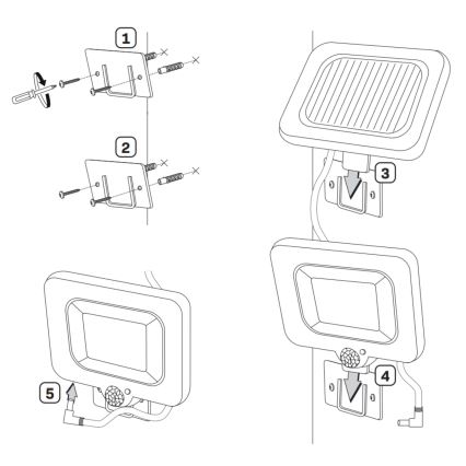 LED Прожектор з датчиком на сонячній батареї DUO LED/1W/3,7V IP44