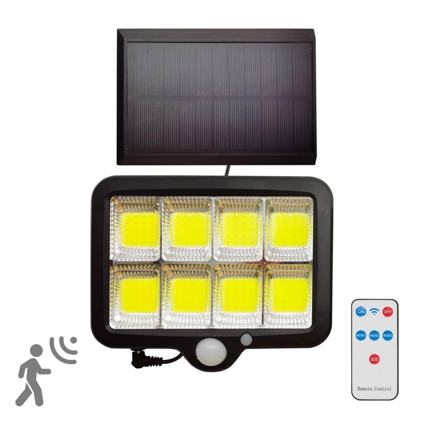 LED Прожектор з датчиком на сонячній батареї INTEGRA LED/3W/3,7V IP44 + дистанційне керування
