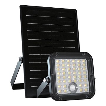 LED Прожектор з регулюванням яскравості на сонячній батареї з датчиком LED/10W/3,7V 4000/6000K IP65 + пульт дистанційного керування