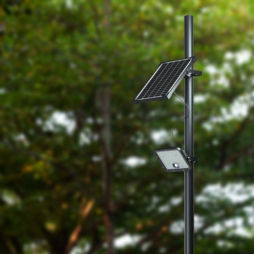 LED Прожектор з регулюванням яскравості на сонячній батареї з датчиком LED/10W/3,7V 4000/6000K IP65 + пульт дистанційного керування