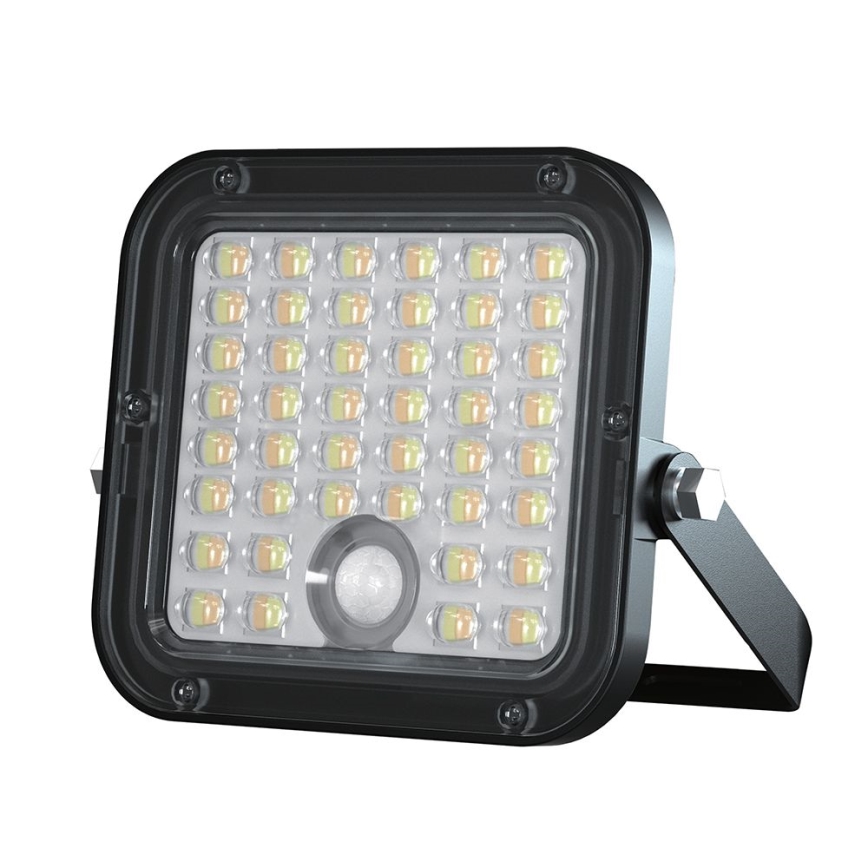 LED Прожектор з регулюванням яскравості на сонячній батареї з датчиком LED/10W/3,7V 4000/6000K IP65 + пульт дистанційного керування