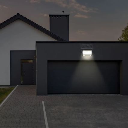LED Прожектор з регулюванням яскравості на сонячній батареї з датчиком LED/10W/3,7V 4000K IP65 7200 mAh + USB порт