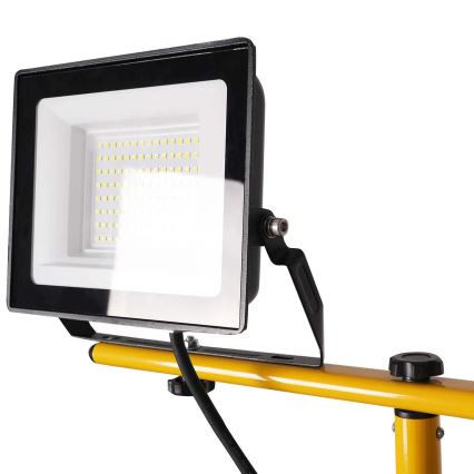 LED-прожектор зі штативом 2xLED/50W/230V 6500K IP65 жовтий