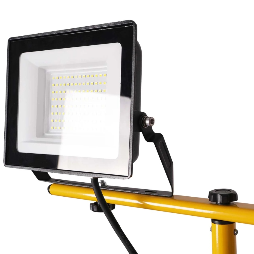 LED-прожектор зі штативом 2xLED/50W/230V 6500K IP65 жовтий
