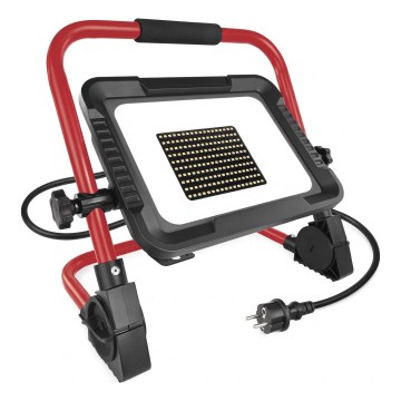 LED-прожектор зі штативом ELION LED/100W/230V 4000K IP65 червоний/чорний