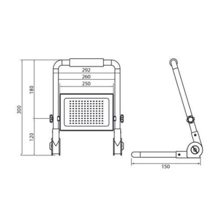 LED Прожектор зі стійкою ADVIVE WORK LED/100W/230V IP65