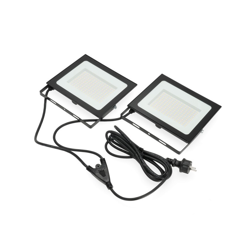 LED Прожектор зі стійкою TIGRA 2xLED/100W/230V 4000K IP54 чорний/жовтий