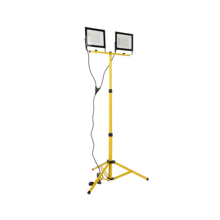 LED Прожектор зі стійкою TIGRA 2xLED/100W/230V 4000K IP54 чорний/жовтий