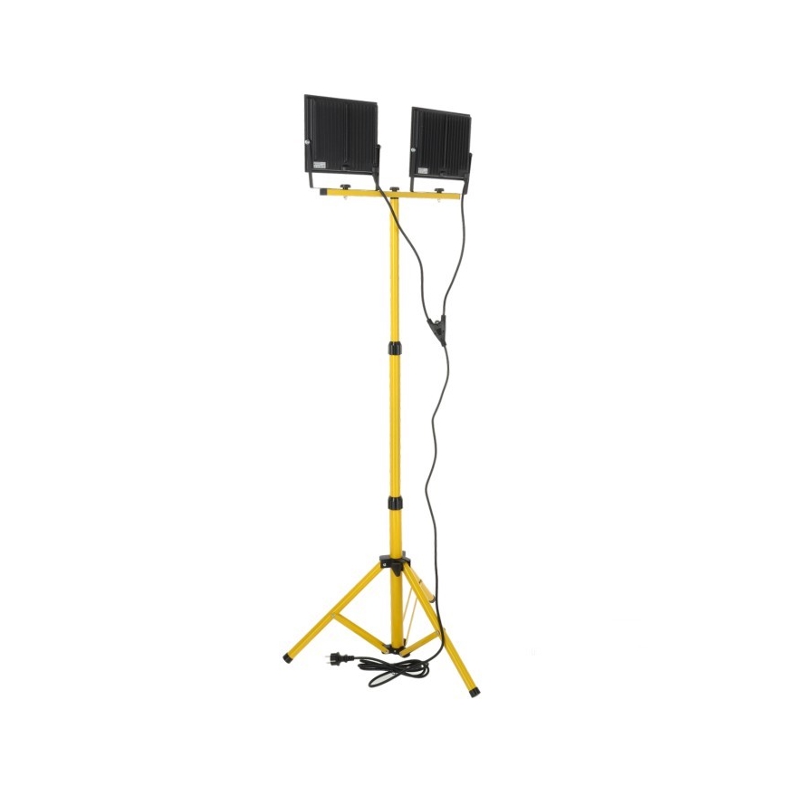 LED Прожектор зі стійкою TIGRA 2xLED/100W/230V 4000K IP54 чорний/жовтий