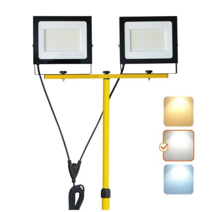 LED Прожектор зі стійкою TIGRA 2xLED/100W/230V 4000K IP54 чорний/жовтий