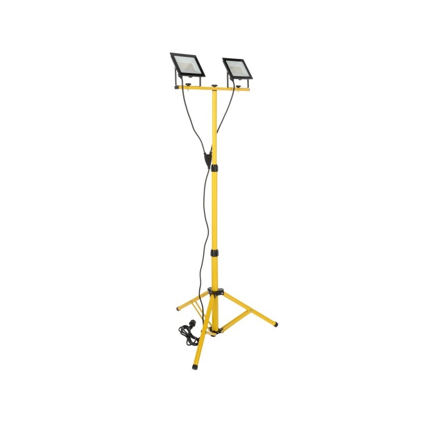 LED Прожектор зі стійкою TIGRA 2xLED/50W/230V 4000K IP54 чорний/жовтий