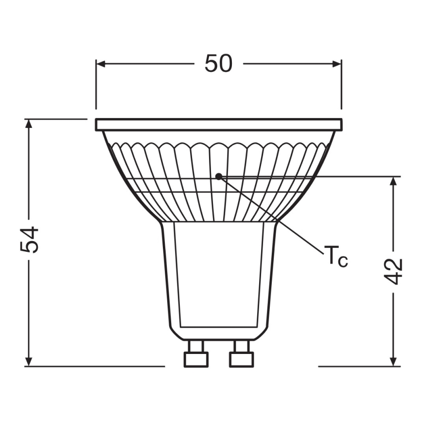 LED рефлекторна лампа PAR16 GU10/4,3 Вт/230 В 2700 К 36° - Ledvance