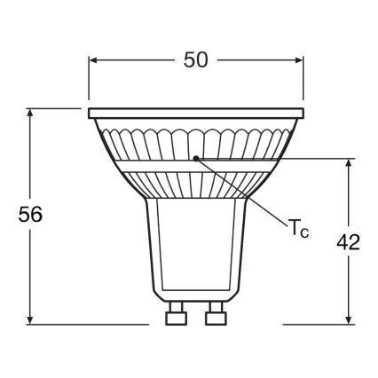 LED рефлекторная лампа PAR16 GU10/4,3 Вт/230 В 4000 К 120° - Ledvance